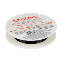 " Zlatka" / " Gamma" Проволока для бисера DG- 025 d 0. 25 мм 10 м №06 черный